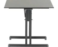 Gartentisch Alco Gastro 80 x 80 cm anthrazit/anthrazit Gestell aus Stahl in anthrazit, Gartentischplatte aus Compac Plus in anthrazit