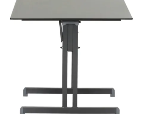 Gartentisch Alco Gastro 80 x 80 cm anthrazit/anthrazit Gestell aus Stahl in anthrazit, Gartentischplatte aus Compac Plus in anthrazit