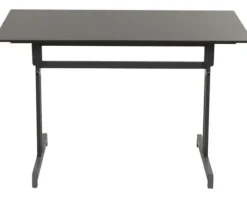 Gartentisch Alco Gastro 120 x 80 cm anthrazit/anthrazit Gestell aus Stahl in anthrazit, Gartentischplatte aus Compac Plus in anthrazit
