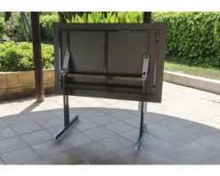 Gartentisch Alco Gastro 120 x 80 cm anthrazit/anthrazit Gestell aus Stahl in anthrazit, Gartentischplatte aus Compac Plus in anthrazit