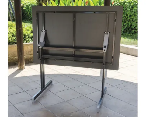 Gartentisch Alco Gastro 120 x 80 cm anthrazit/anthrazit Gestell aus Stahl in anthrazit, Gartentischplatte aus Compac Plus in anthrazit
