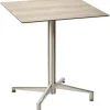 Gartentisch Destiny LOFT 80x80cm, Edelstahl, Tischplatte HPL, raucheiche