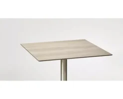 Gartentisch Destiny LOFT 80x80cm, Edelstahl, Tischplatte HPL, raucheiche