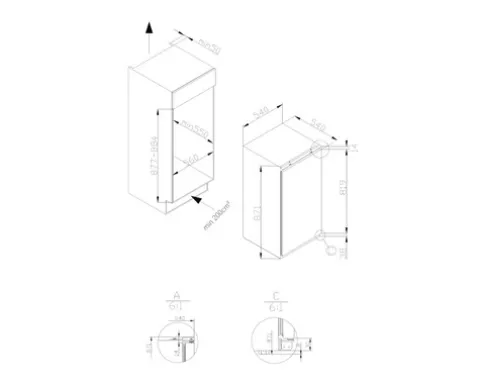 Gefrierschrank Amica EGSS 321 900 BxHxT 56 x 88 x 55 cm Gefrierteil 100 l