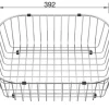 Geschirrkorb aus Edelstahl Blanco 220573 (LXBXH) 39x31x13,5 cm
