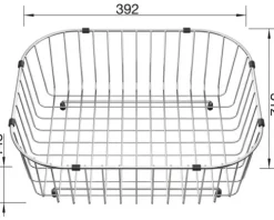 Geschirrkorb aus Edelstahl Blanco 220573 (LXBXH) 39x31x13,5 cm