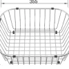 Geschirrkorb aus Edelstahl Blanco 514238 (LXBXH) 35,5x32x13,3 cm