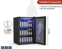 Getränkekühlschrank PKM GKS83FC1 BxHxT 44,5 x 83 x 47 cm Kühlteil 89 l