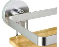 Gewürzregal Wenko Vacuum-Loc Premium silber /Bambus