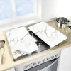 Glasabdeckplatten Wenko Marmor 2er 52 x 30 cm