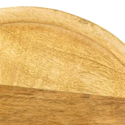 Glasglocke Holzteller Deko Käseglocke Ø22cm H16,5cm Tischdeko