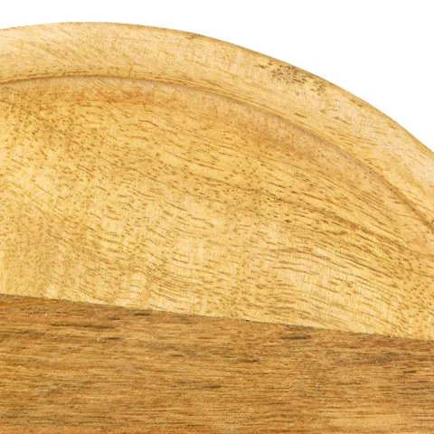 Glasglocke Holzteller Deko Käseglocke Ø22cm H16,5cm Tischdeko