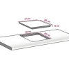 Glaskeramikkochfeld mit Rahmen Amica 57,6 x 51,8 cm 4 Kochzonen EC 744 100 E