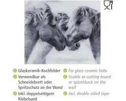 Glasrückwand Wenko Horses 60 x 50 cm