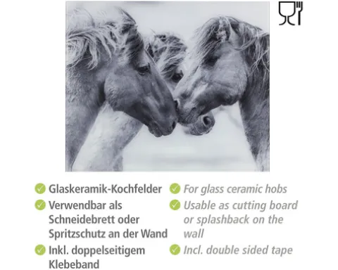 Glasrückwand Wenko Horses 60 x 50 cm