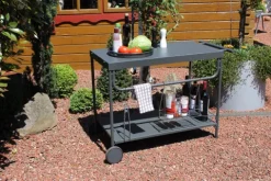 Grill-Serviertisch mit Rollen, anthrazit, 100 x 48 x 73 cm