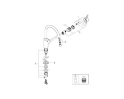 GROHE Küchenarmatur EUROSMART COSMOPOLITAN supersteel matt 32843DC2