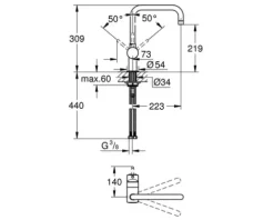 GROHE Küchenarmatur MINTA warm sunset gebürstet 32488DL0