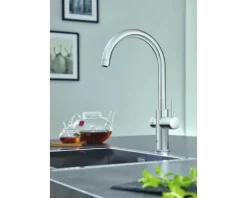 GROHE Küchenarmatur mit Filterfunktion und Kochend heißes Wasser GROHE RED chrom 30083001