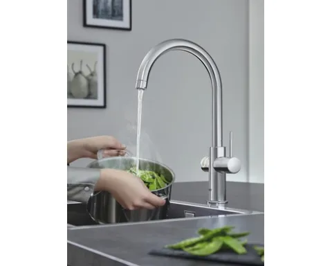 GROHE Küchenarmatur mit Filterfunktion und Kochend heißes Wasser GROHE RED chrom 30083001