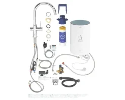 GROHE Küchenarmatur mit Filterfunktion und Kochend heißes Wasser GROHE RED chrom 30083001