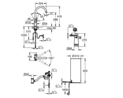 GROHE Küchenarmatur mit Filterfunktion und Kochend heißes Wasser GROHE RED chrom 30079001