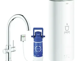 GROHE Küchenarmatur mit Filterfunktion und Kochend heißes Wasser GROHE RED chrom 30079001