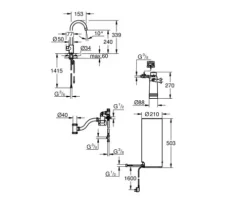 GROHE Küchenarmatur mit Filterfunktion und Kochend heißes Wasser GROHE RED chrom 30080001