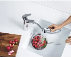 GROHE Küchenarmatur mit Handbrause EURODISC COSMOPOLITAN chrom 32257002