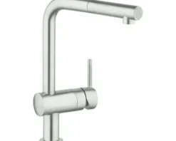 GROHE Küchenarmatur mit Handbrause MINTA supersteel matt 32168DC0