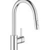 GROHE Küchenarmatur mit Handbrause EUROSMART COSMOPOLITAN chrom 31481001
