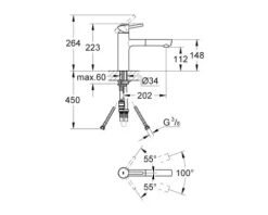 GROHE Küchenarmatur mit Handbrause CONCETTO supersteel matt 31129DC1