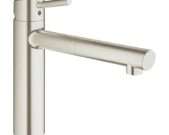 GROHE Küchenarmatur mit Handbrause CONCETTO supersteel matt 31129DC1