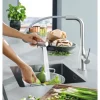 GROHE Küchenarmatur mit Handbrause ESSENCE supersteel matt 30270DC0