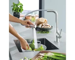 GROHE Küchenarmatur mit Handbrause ESSENCE supersteel matt 30270DC0