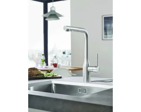 GROHE Küchenarmatur mit Handbrause ESSENCE supersteel matt 30270DC0