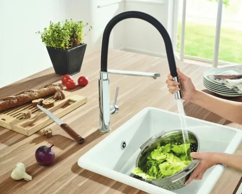 GROHE Küchenarmatur mit Handbrause CONCETTO chrom 31491000