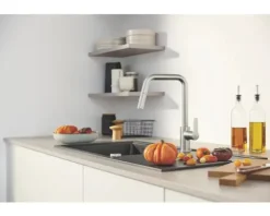 GROHE Küchenarmatur mit Handbrause START supersteel matt 30631DC0