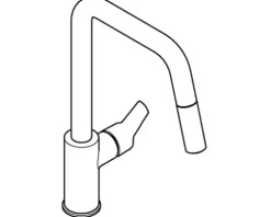 GROHE Küchenarmatur mit Handbrause START supersteel matt 30631DC0