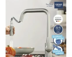GROHE Küchenarmatur mit Handbrause START supersteel matt 30631DC0