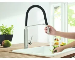 GROHE Küchenarmatur mit Handbrause CONCETTO supersteel matt 31491DC0