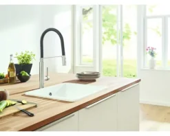 GROHE Küchenarmatur mit Handbrause CONCETTO supersteel matt 31491DC0