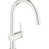 GROHE Küchenarmatur mit Handbrause MINTA supersteel matt 32918DC0