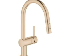 GROHE Küchenarmatur mit Handbrause MINTA warm sunset gebürstet 32321DL2