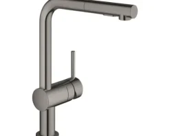 GROHE Küchenarmatur mit Handbrause MINTA hard graphite 30274A00