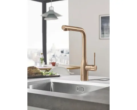 GROHE Küchenarmatur mit Handbrause ESSENCE warm sunset gebürstet 30270DL0