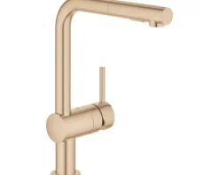 GROHE Küchenarmatur mit Handbrause MINTA warm sunset gebürstet 30274DL0