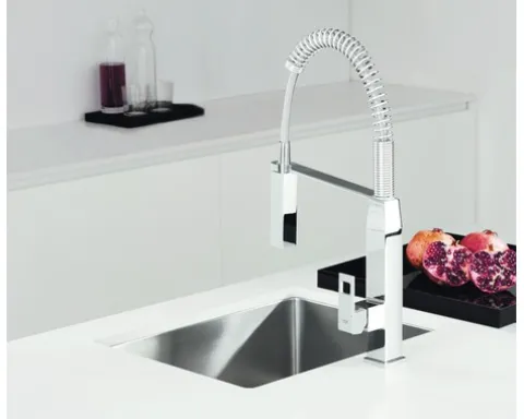 GROHE Küchenarmatur mit Handbrause EUROCUBE chrom 31395000