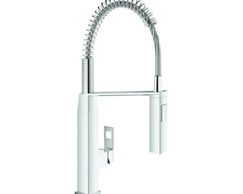 GROHE Küchenarmatur mit Handbrause EUROCUBE chrom 31395000
