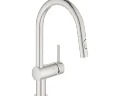 GROHE Küchenarmatur mit Handbrause MINTA supersteel matt 32321DC2